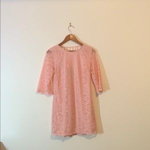 Xtraordinary pink laced dress!!